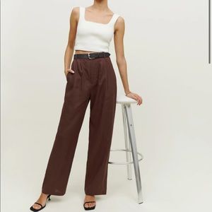 Reformation Vesta Pant sz2 (Cafe)